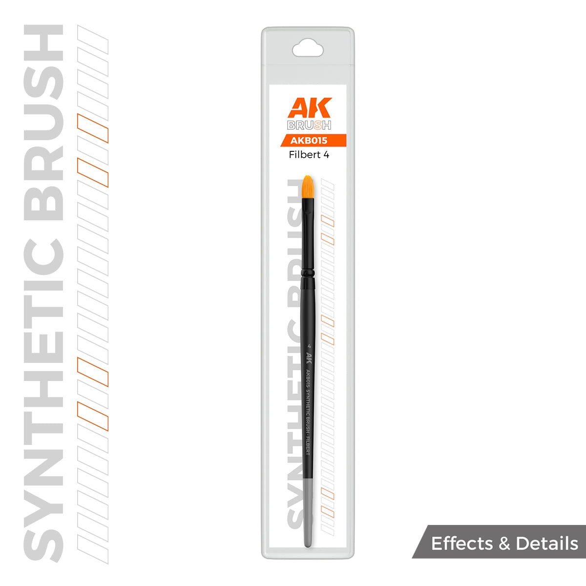 AK Interactive AKB015 AK SYNTHETIC BRUSH – FILBERT 4 – immagine 2
