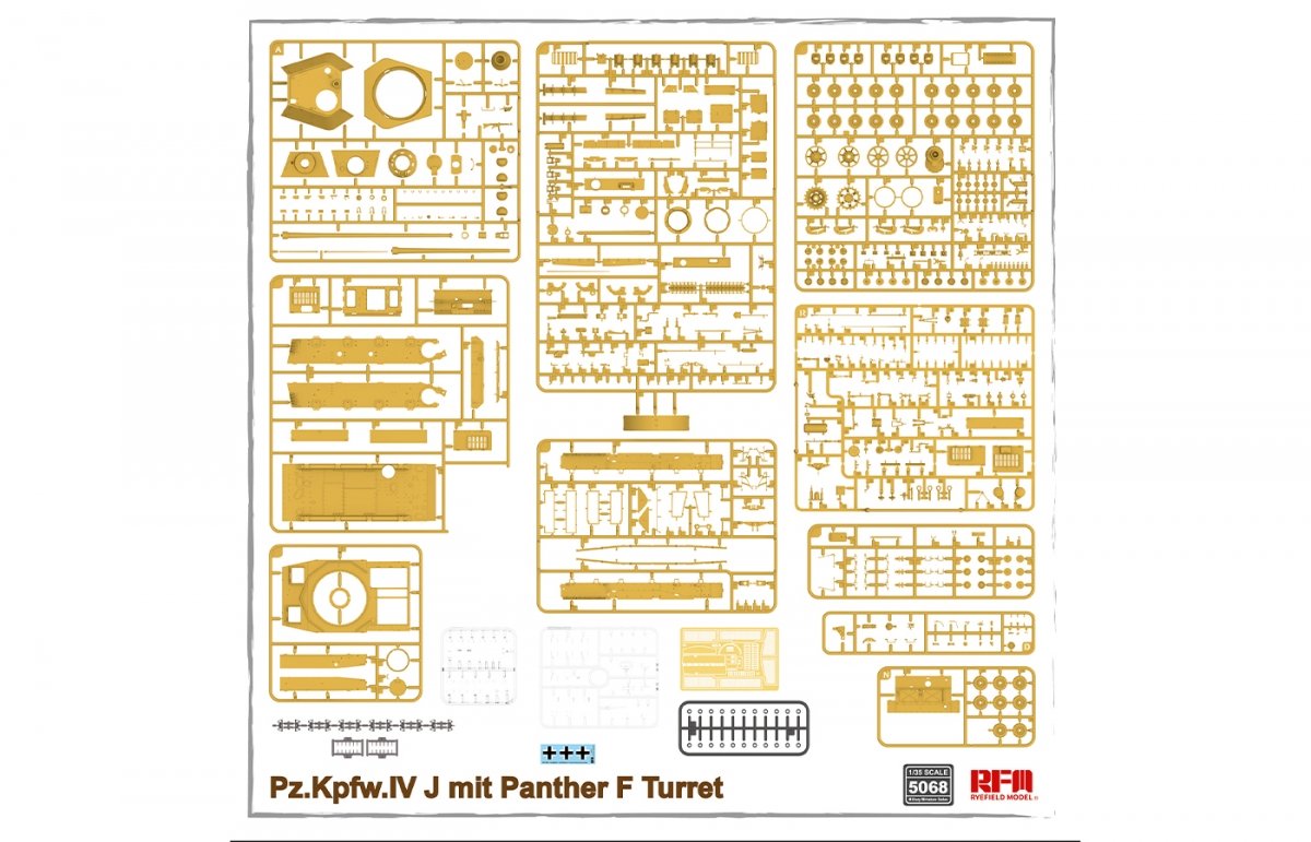 Rye Field Model 5068 Pz.Kpfw.IV J mit Panther F Turret 1/35 – immagine 2