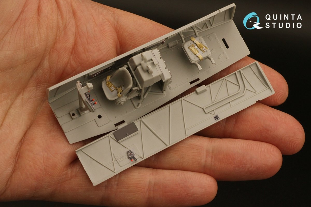 Intérieur imprimé en 3D et coloré sur papier décalcomanie Quinta Studio QD48289 Ar 196A-3 (Italeri) 1/48 – image 9