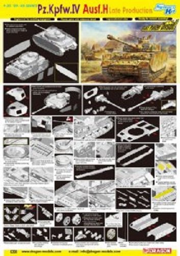 Dragon 6300 Pz.Kpfw.IV Ausf.H Late Production 1/35 – imagen 2