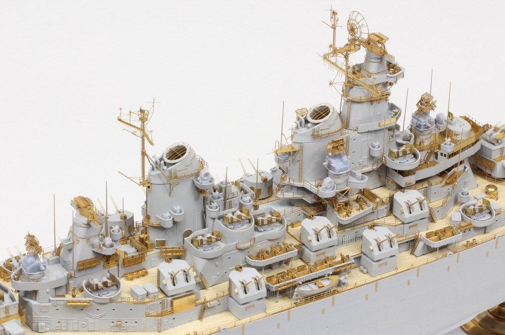 Pontos 37034FB USS BB-63 Missouri 1945 Advanced Detail Up Set for Hobbyboss Kit (Deck Blue 20B stained wooden deck) 1/350 – imagen 4