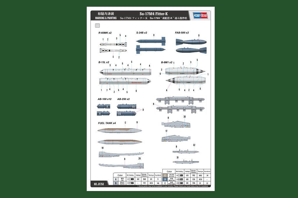 Hobby Boss 81758 Su-17M4 Fitter-K 1/48 – imagen 3
