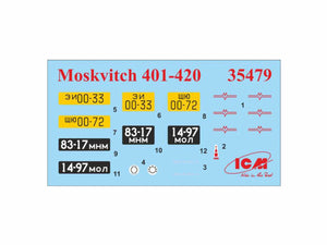ICM 35479 Moskvitch-401-420 Saloon 1/35 – Bild 8