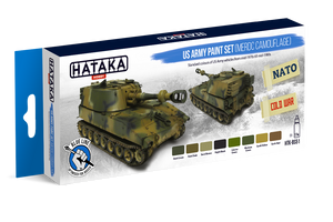 Hataka HTK-BS51 US Army Paint Set (MERDC Camouflage) 8x17ml