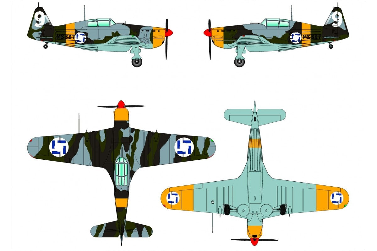 Dora Wings 48057 Morane-Saulnier MS.406.C1 - Finnish Aces 1/48 – imagen 3