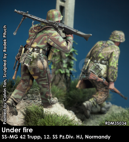 RADO Miniatures RDM35034 Under fire. W-SS MG 42 team, 12. SS-Pz.Div. HJ, Normandy 1944 1/35 – zdjęcie 3
