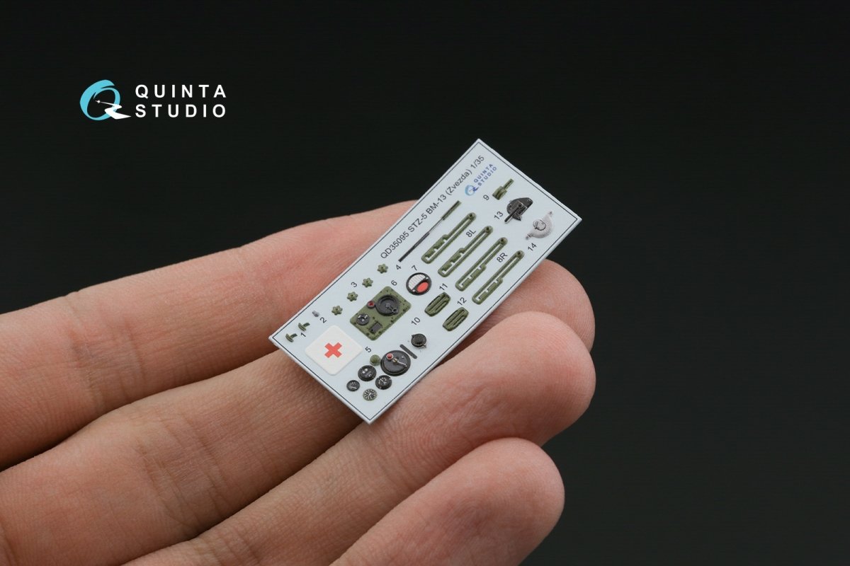 Quinta Studio QD35095 STZ-5 BM-13 3D-Printed &amp;amp; coloured Interior on decal paper (Zvezda) 1/35 – Bild 12
