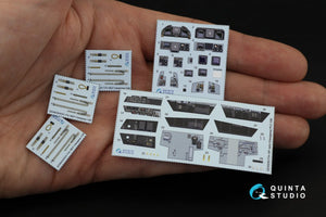 Quinta Studio QD48050 F/A-18F early 3D-Printed &amp;amp; coloured Interior on decal paper (Hasegawa) 1/48 – immagine 3