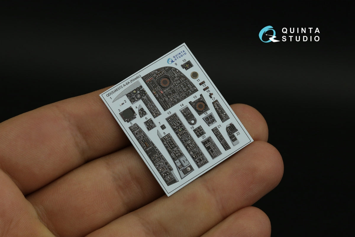 Quinta Studio QD48372 A-6A 3D-Printed &amp;amp; coloured Interior on decal paper (Kinetic) 1/48 – immagine 4