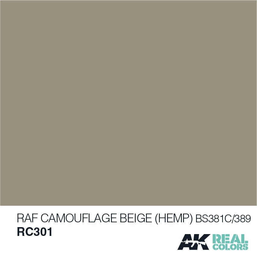 AK Interactive RC301 RAF CAMOUFLAGE BEIGE (HEMP) BS 381C/389 – 10ML – zdjęcie 2