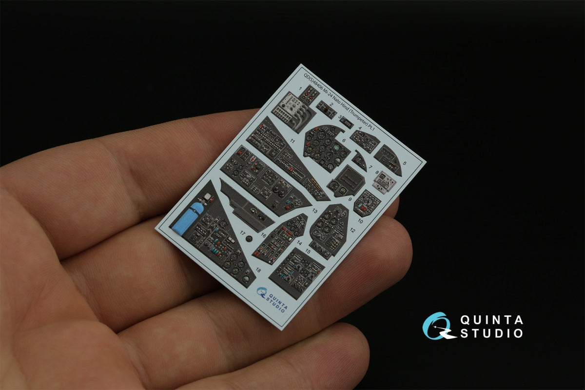 Quinta Studio QDS-48406 Mi-24 Nato Hind 3D-Printed &amp;amp; coloured Interior on decal paper (Trumpeter)(Small version) 1/48 – imagen 5