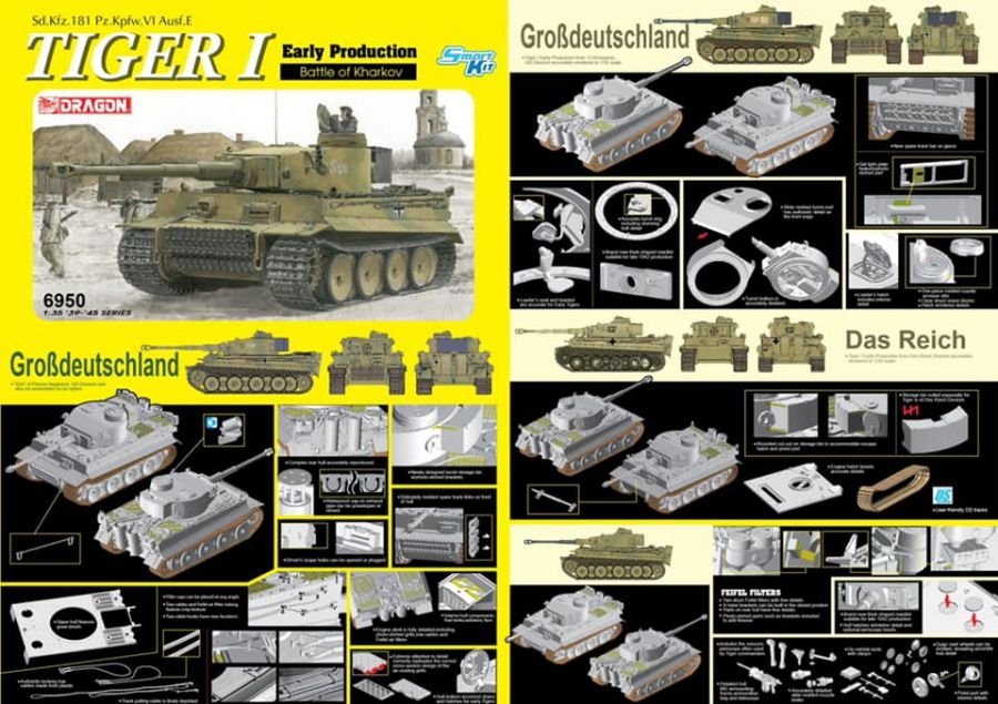 Dragon 6950 Tiger I Early Production Battle of Kharkov 1/35 – zdjęcie 2
