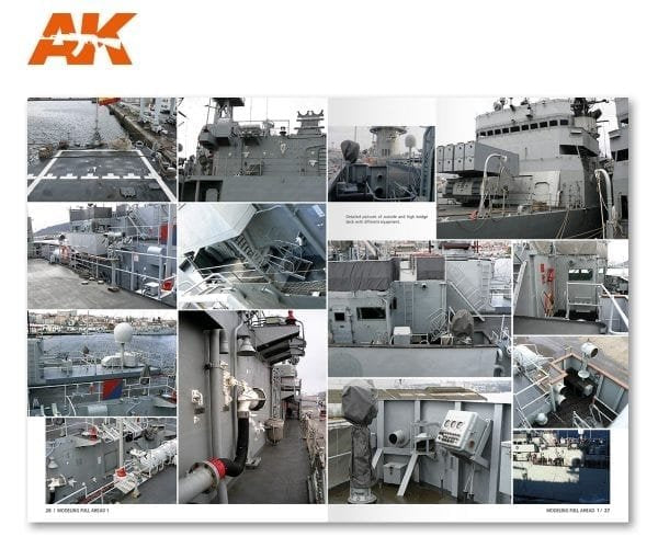 AK Interactive AK098 MODELLING FULL AHEAD 1 / KNOX &amp;amp; BALEARES CLASS EN – immagine 5