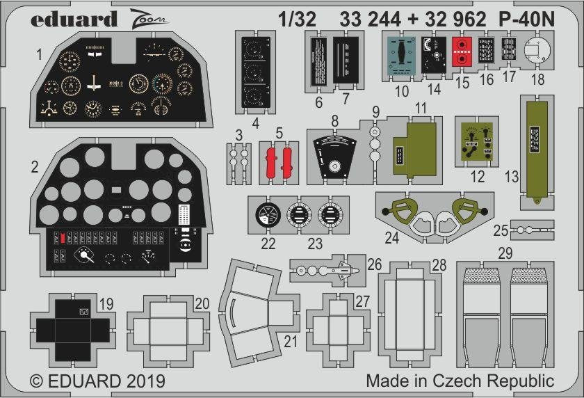 Eduard 33244 P-40N 1/32 TRUMPETER