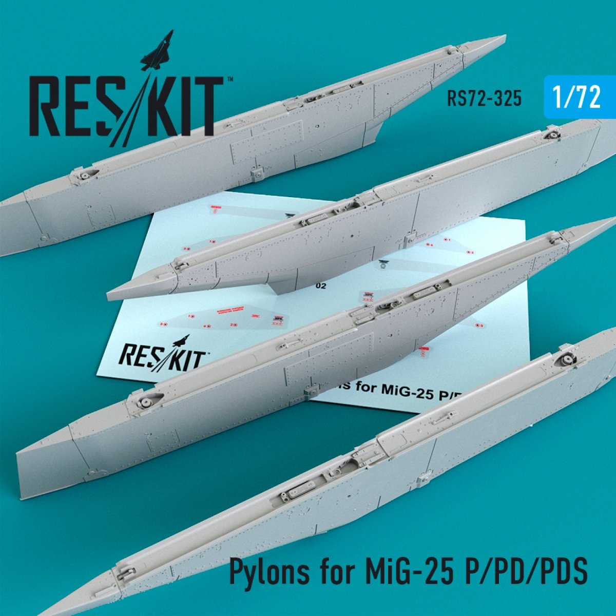 RESKIT RS72-0325 PYLÔNES POUR MIG-25 (P/PD/PDS) 1/72