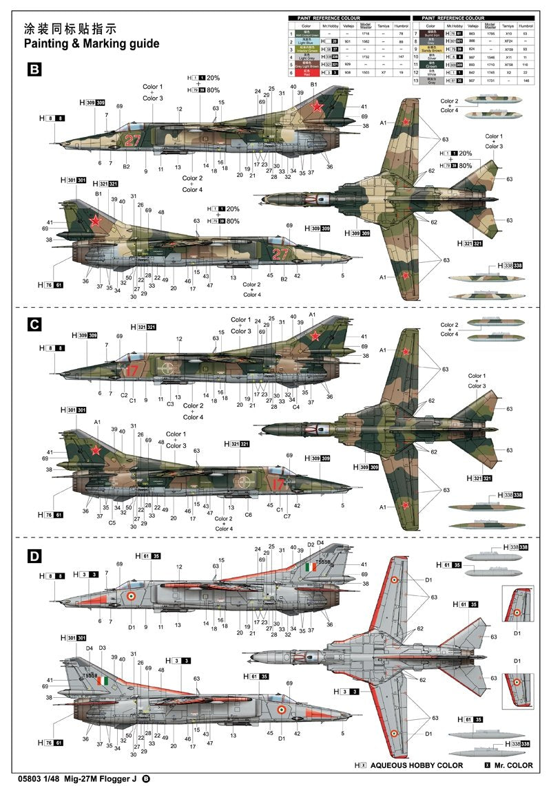 Trumpeter 05803 Mig-27M Flogger J 1/48 – immagine 17