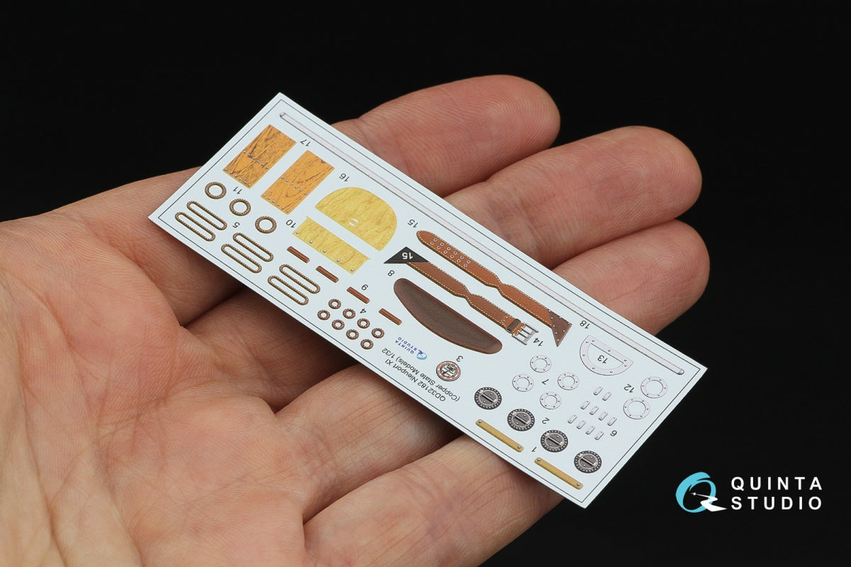 Quinta Studio QD32182 Nieuport XI 3D-Printed &amp;amp; coloured Interior on decal paper (CSM) 1/32 – imagen 2