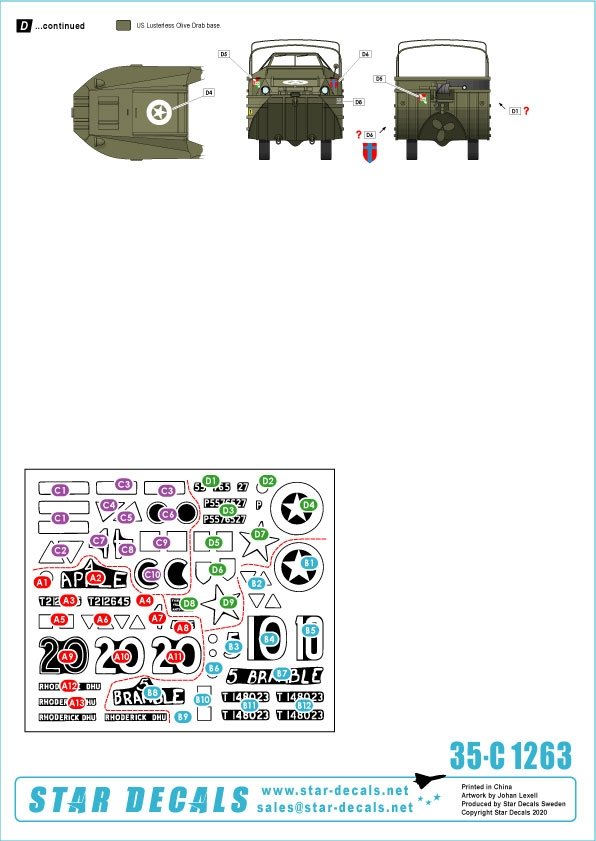 Star Decals 35-C1263 Véhicules blindés britanniques en Hollande 1944-45 # 1 1/35 – image 2