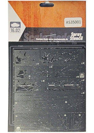 16.02 VK-AS35001 Splash and Scratch Airbrushstencil – imagen 2