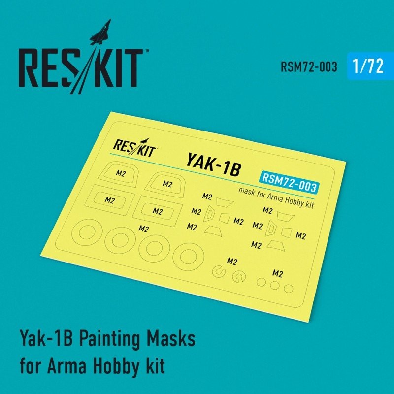 Masques de peinture RESKIT RSM72-0003 Yak-1B pour maquette Arma Hobby 1/72