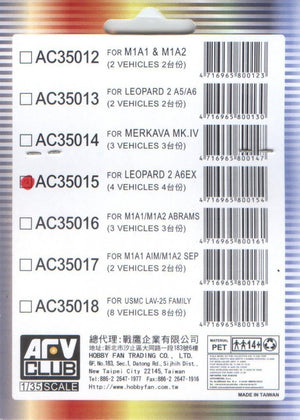 AFV Club AC35015 Sticker for simulating Anti reflection coating lens For Leopard 2 A6EX 1/35 – zdjęcie 2