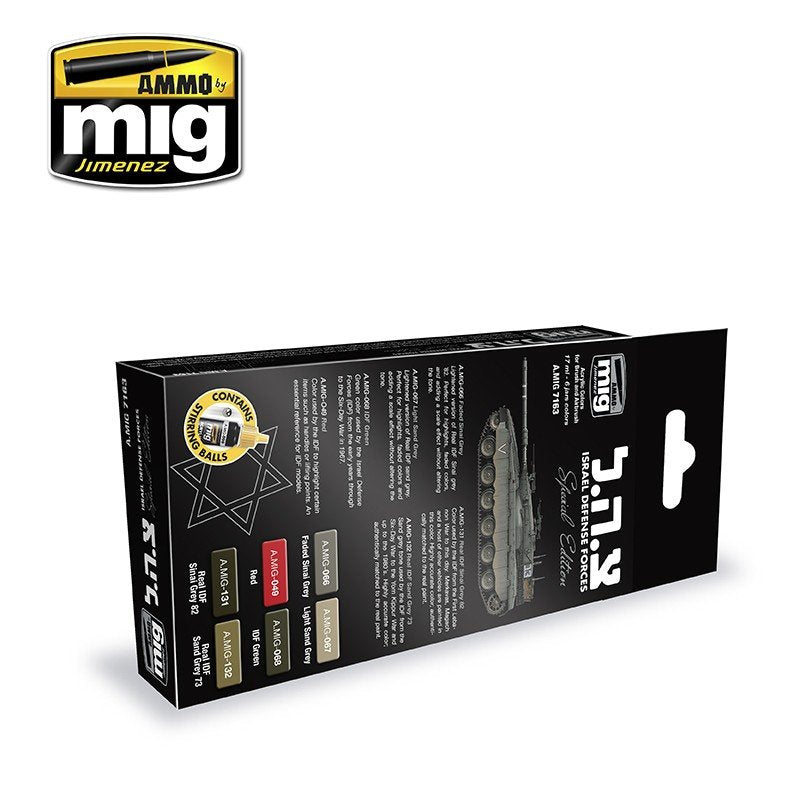 AMMO of Mig Jimenez 7163 ISRAEL DEFENSE FORCES SPECIAL EDITION 6x17ml. – imagen 2