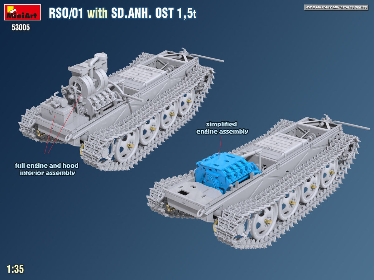 MiniArt 53005 RSO/01 with TRAILER SD.ANH. OST 1,5t 1/35 – immagine 12