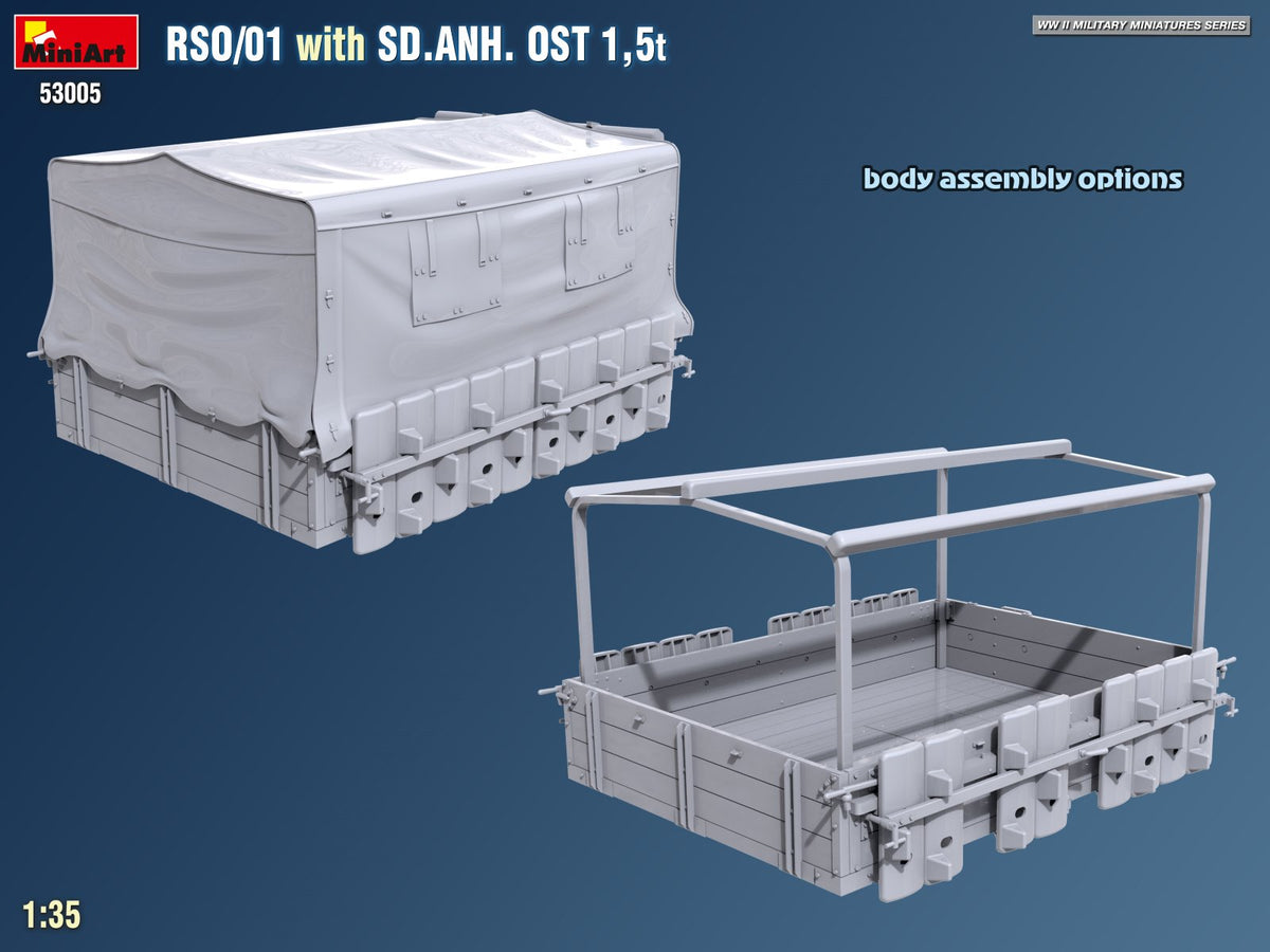 MiniArt 53005 RSO/01 with TRAILER SD.ANH. OST 1,5t 1/35 – immagine 15