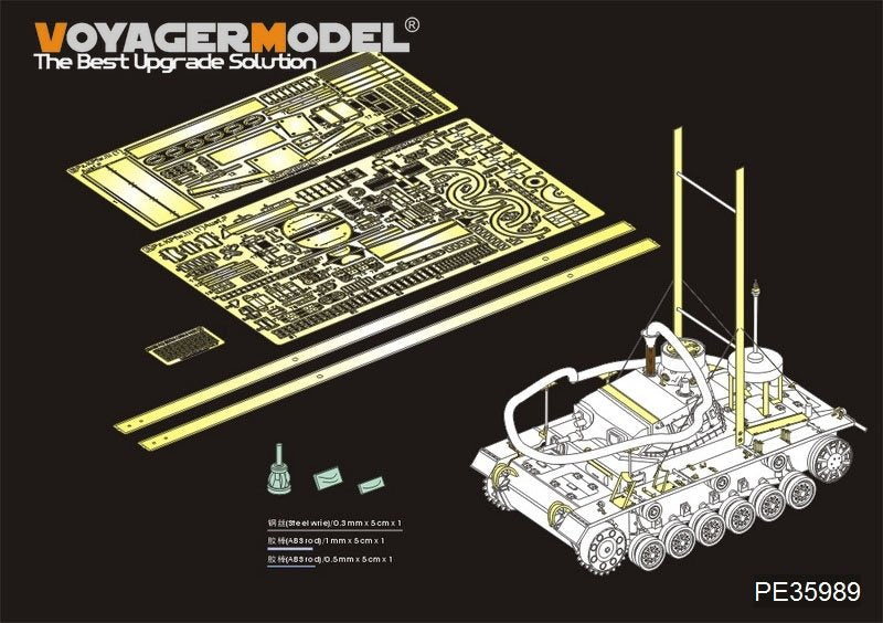 Maquette Voyager PE35989, char allemand Pz.KPfw.III (T)Ausf.F « Opération Seelowe » de la Seconde Guerre mondiale, pour DRAGON 6877/6717, échelle 1/35
