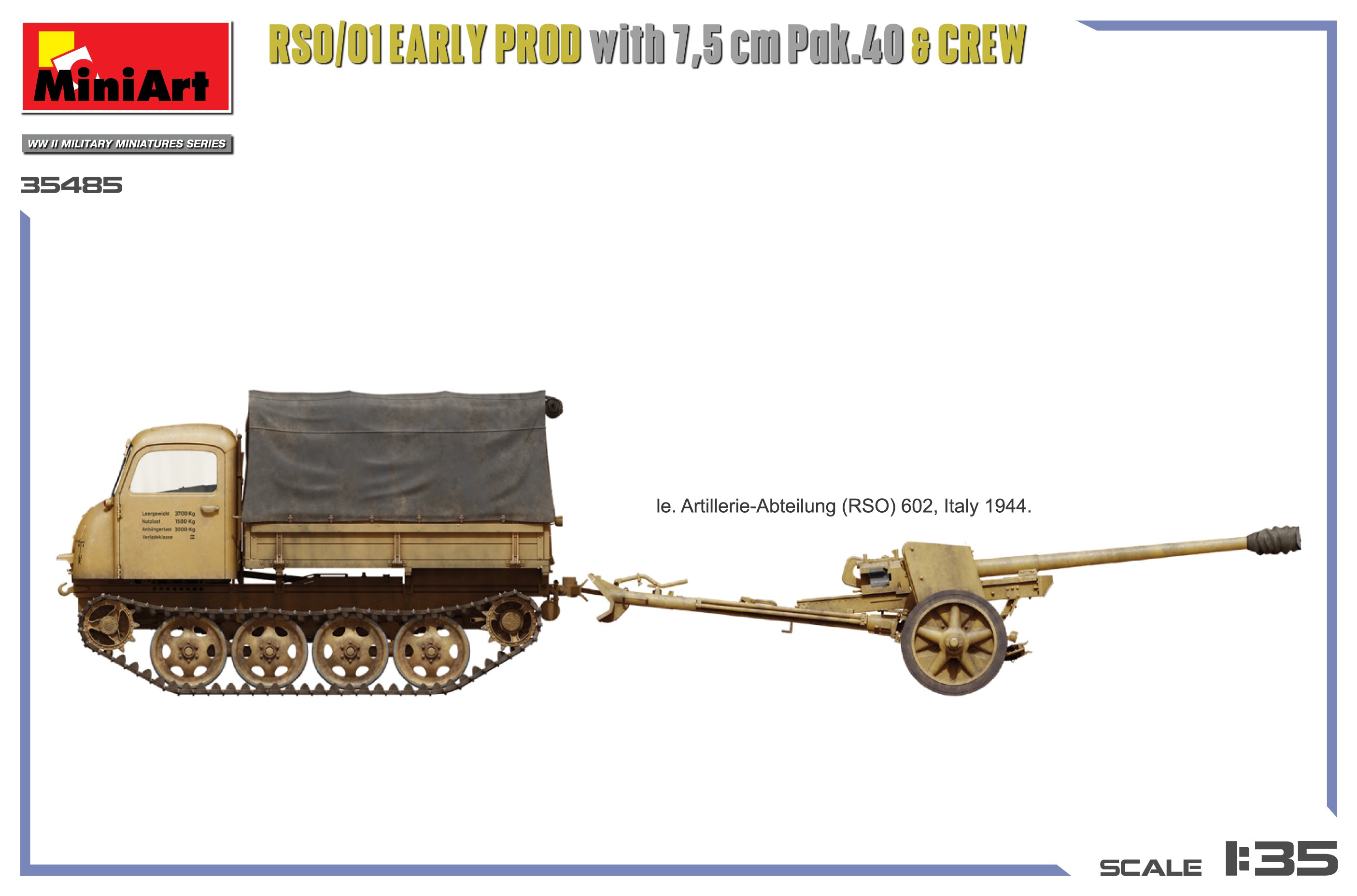 MiniArt 35485 RSO/01 Early Prod. with 7,5 cm Pak.40 &amp;amp; Crew 1/35 – Bild 4