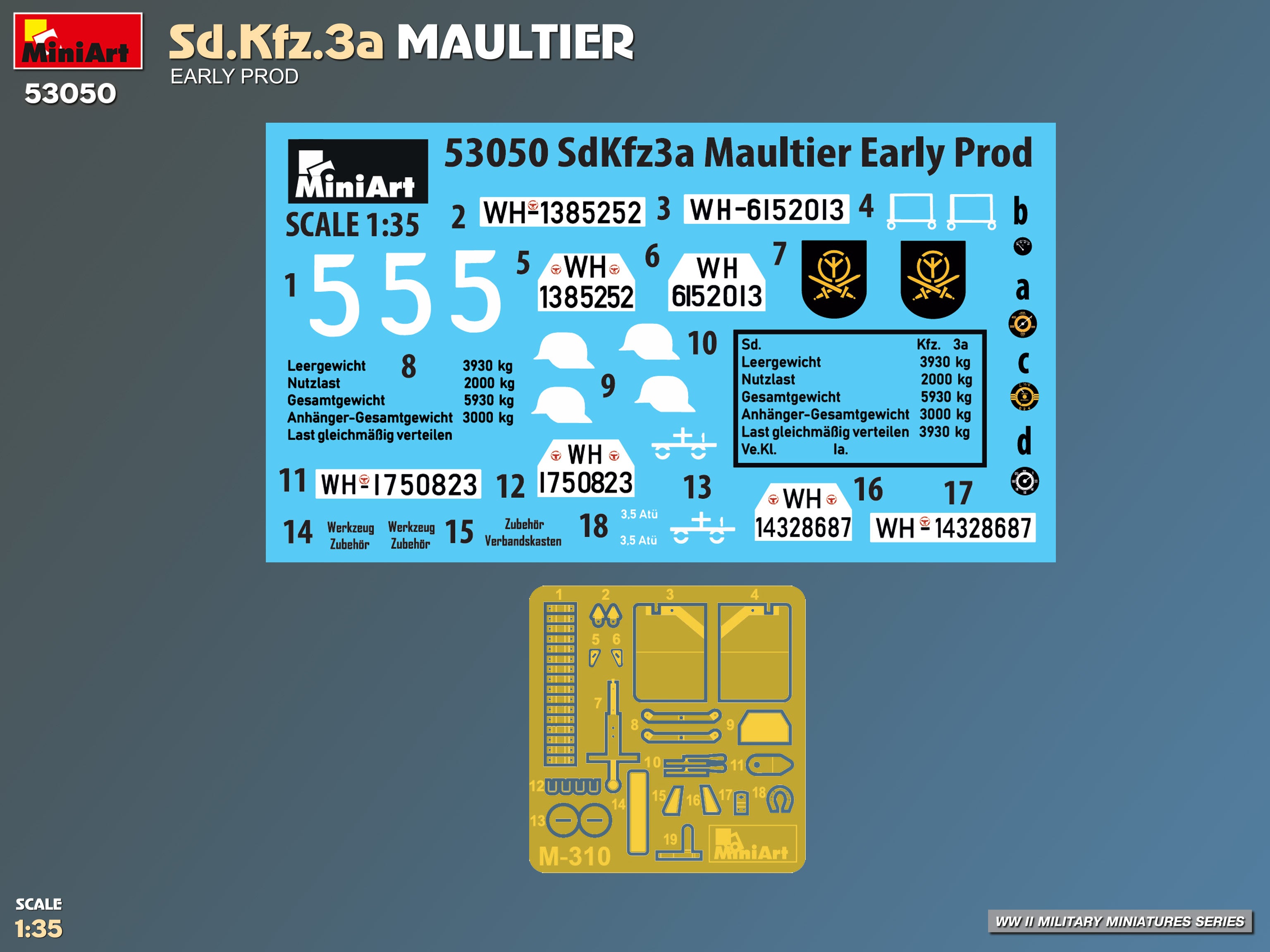 53050 Sd.Kfz.3a Maultier. Early Prod 1/35 – immagine 2