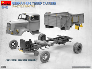 MiniArt 53061 GERMAN 4X4 TROOP CARRIER 3.6-6700A RN-TYPE 1/35 – imagen 4