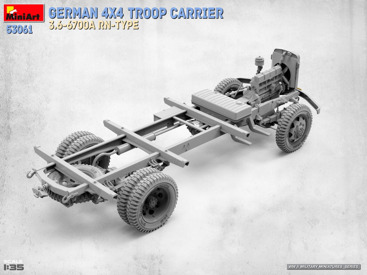 MiniArt 53061 GERMAN 4X4 TROOP CARRIER 3.6-6700A RN-TYPE 1/35 – imagen 7