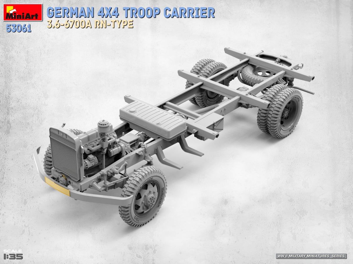 MiniArt 53061 GERMAN 4X4 TROOP CARRIER 3.6-6700A RN-TYPE 1/35 – imagen 8