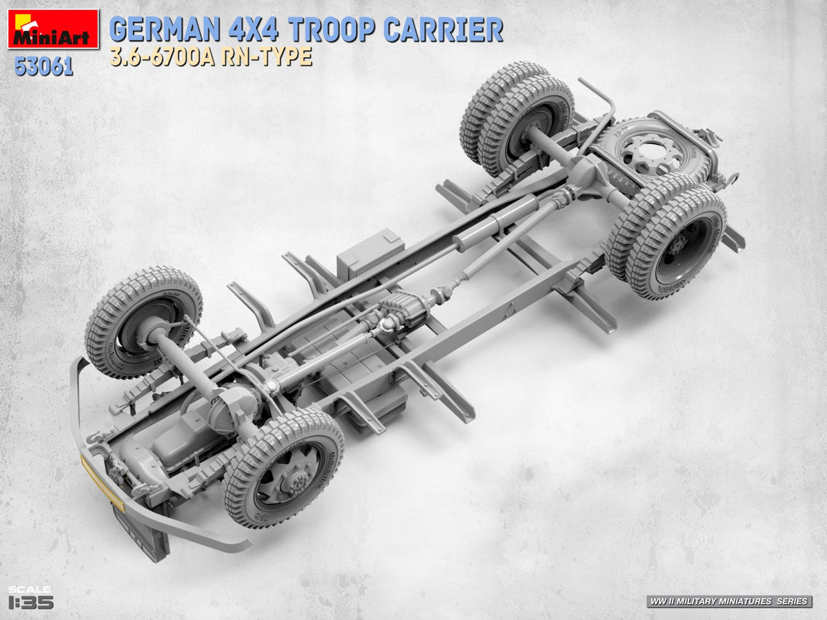 MiniArt 53061 GERMAN 4X4 TROOP CARRIER 3.6-6700A RN-TYPE 1/35 – imagen 9