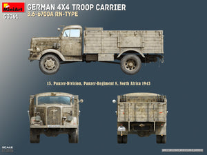 MiniArt 53061 GERMAN 4X4 TROOP CARRIER 3.6-6700A RN-TYPE 1/35 – imagen 13