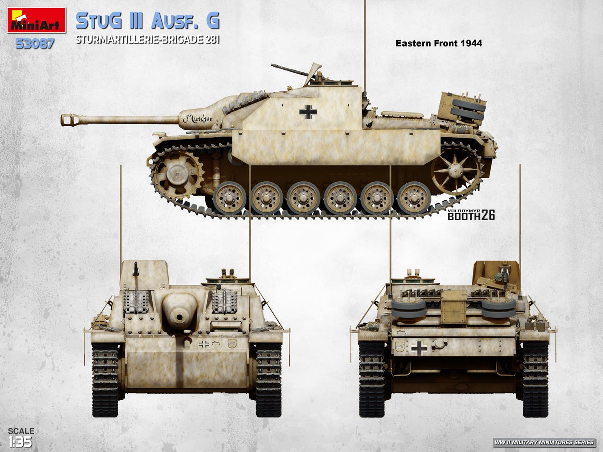 MiniArt 53087 StuG III Ausf. G. Sturmartillerie-Brigade 281 1/35 – imagen 3