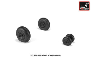 Armory Models AW72058 Mil Mi-6 Hook wheels w/ weighted tires 1/72