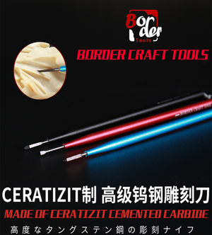 Border Model BD0062 Cemented Carbide Carving Knife (Triangle) Size 1.5mm – imagen 2