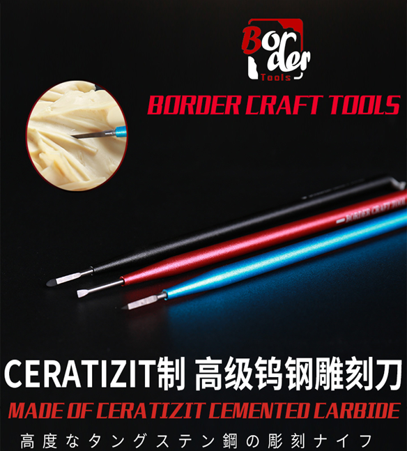 Border Model BD0062 Cemented Carbide Carving Knife (Triangle) Size 1.5mm – imagen 2