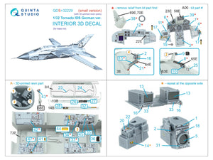 Quinta Studio QDS+32229 Tornado IDS German 3D-Printed &amp;amp; coloured Interior on decal paper (Italeri) (Small version) (with 3D-printed resin parts) 1/32 – zdjęcie 3