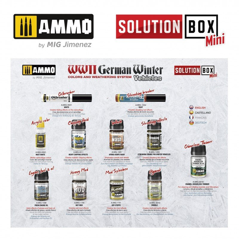 AMMO de Mig Jimenez 6601 Comment peindre les véhicules d&amp;#39;hiver allemands de la Seconde Guerre mondiale (Solutions) Multilingue – image 9