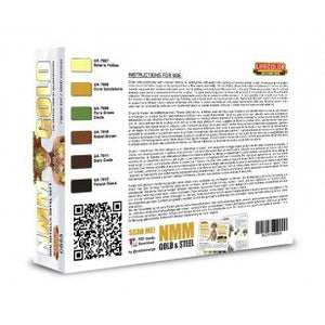 Lifecolor CS53 Acrylic paint set NMM Gold 6x22ml – zdjęcie 2