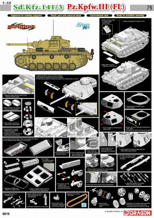 Cyber Hobby 6616 Sd.Kfz.141/3 Pz.Kpfw.III (FL) 1/35 – imagen 3