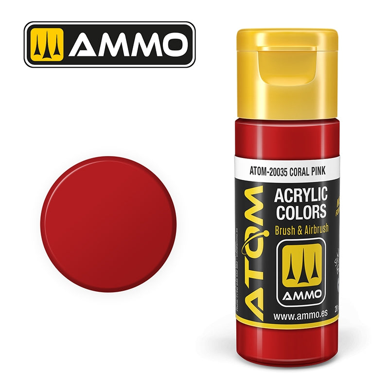 AMMO of Mig Jimenez 20035 ATOM COLOR Coral Pink 20ml