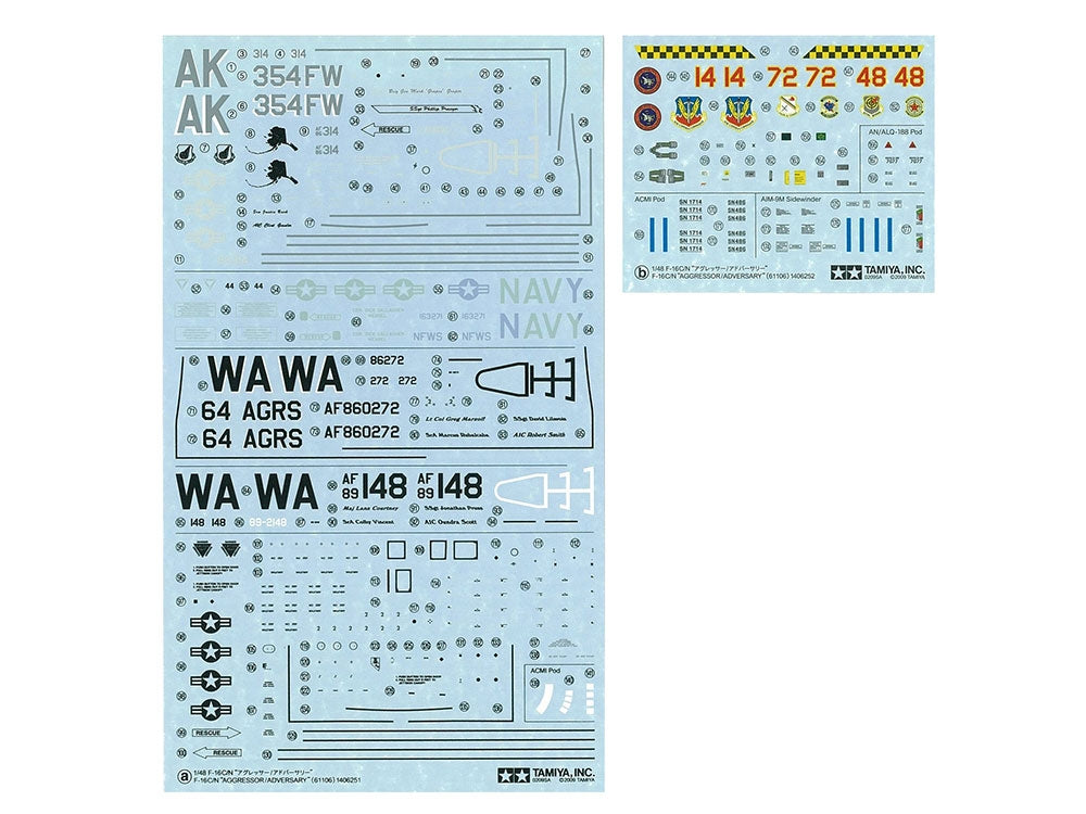 Tamiya 61106 F-16C/N AGGRESSOR/ADVERSARY 1/48 – immagine 9