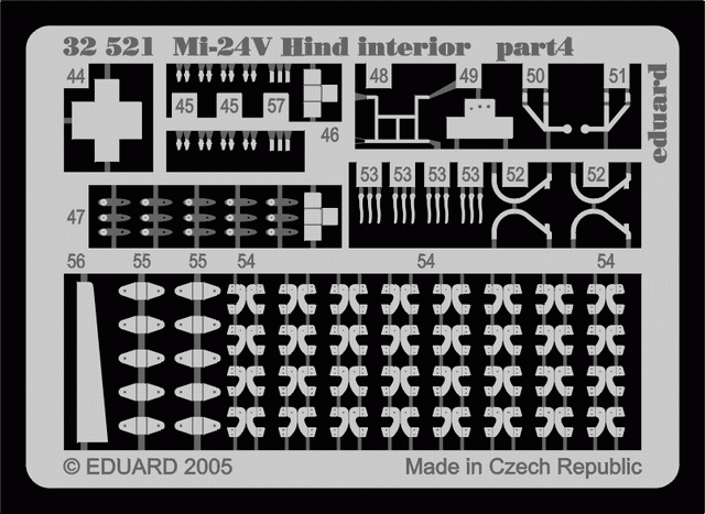 Eduard 32521 Mi-24V Hind interior 1/35 TRUMPETER – immagine 4