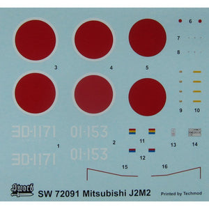 Sword 72091 J2M2 Raiden Model 11 (Late Version) 1/72 – imagen 5