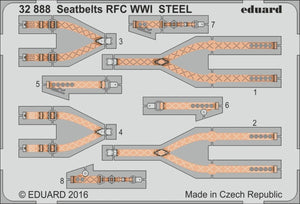 Eduard 32888 Seatbelts RFC WWI STEEL 1/32