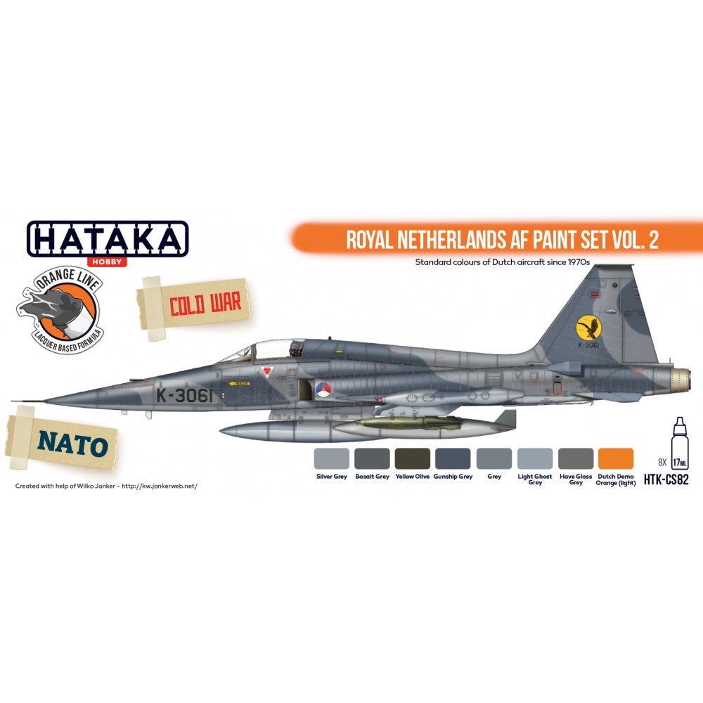 Hataka HTK-CS82 Royal Netherlands AF paint set vol. 2 (8x17ml) – imagen 2